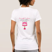 Stijlvol roze cupcake Bakery Advertisement T-shirt (Achterkant)