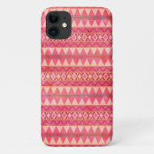 Stijlvol roze driehoekspatroon Case-Mate iPhone case (Achterkant)