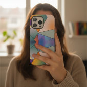 Stijlvol Roze en blauw Marmer Modern esthetisch Case-Mate iPhone Case