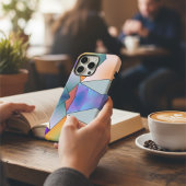 Stijlvol Roze en blauw Marmer Modern esthetisch Case-Mate iPhone Case