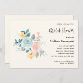 Stijlvol Roze en Blauw Ventilator Vrijgezellenfees Kaart (Voorkant / Achterkant)