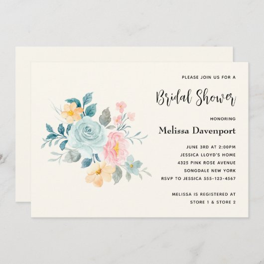 Stijlvol Roze en Blauw Ventilator Vrijgezellenfees Kaart (Voorkant / Achterkant)