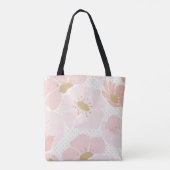 Stijlvol roze en goudkleurig ontwerp tote bag (Achterkant)