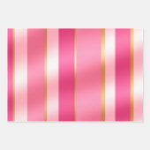 Stijlvol Roze en Metaalglans Inpakpapier Vel (Voorkant)