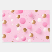 Stijlvol Roze en Metaalglans Inpakpapier Vel (Voorkant 3)