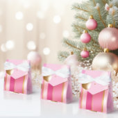 Stijlvol roze en metallics bedankdoosjes