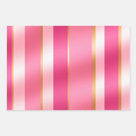 Stijlvol roze en metallics inpakpapier vel (Voorkant)