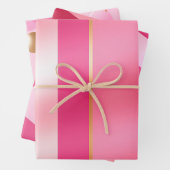 Stijlvol roze en metallics inpakpapier vel (In situ)