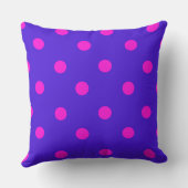 Stijlvol roze en paarse polka stippenpatroon kussen (Achterkant)