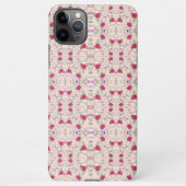 Stijlvol roze en rood floreel  patroon iPhone hoesje (Achterkant)