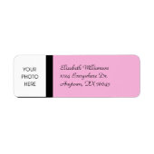 Stijlvol roze etiket (Voorkant)