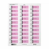Stijlvol roze etiket (Full Sheet)