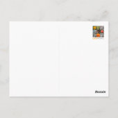 Stijlvol Roze Flamingo Foto Inspire Modern Script Briefkaart (Achterkant)