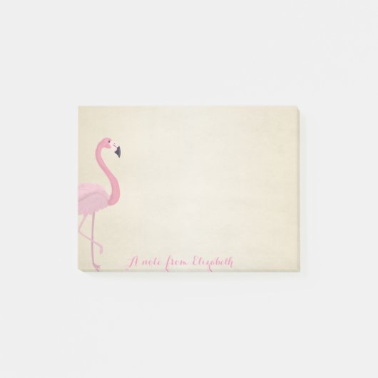 Stijlvol, roze flamingo post-it® notes (Voorkant)