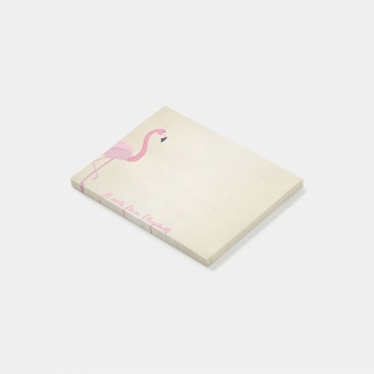 Stijlvol, roze flamingo post-it® notes (Schuin)
