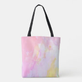 Stijlvol roze Floral Monogram Ontwerp Tote Bag (Achterkant)