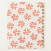 Stijlvol roze Floral Pattern Off-White Planner (Achterkant)