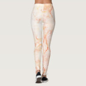 Stijlvol roze goud blush marmer leggings (Achterkant)