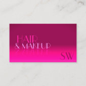 Stijlvol roze gradiënt spiegellettertype Klassiek  Visitekaartje (Voorkant)