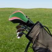 Stijlvol Roze Groen Monogram Preppy Golfheadcover (Insitu)