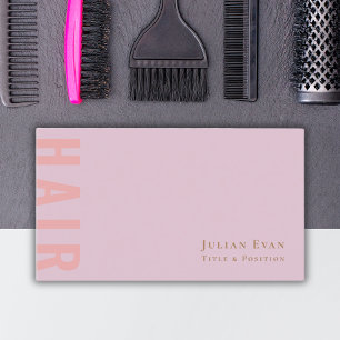 Stijlvol roze haar stylist Visitekaartje