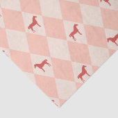 Stijlvol roze Harleqiun Horse Pattern Tissuepapier (Detail)