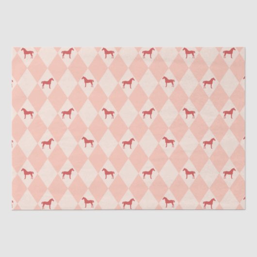Stijlvol roze Harleqiun Horse Pattern Tissuepapier (Voorkant)