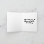 Stijlvol roze leder ziet er uit op de 40ste verjaa kaart (Binnen)