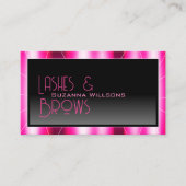 Stijlvol roze Lijst zwarte gradiënt Glamoureus mod Visitekaartje (Voorkant)