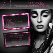 Stijlvol roze Lijst zwarte gradiënt Glamoureus mod Visitekaartje