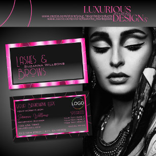 Stijlvol roze Lijst zwarte gradiënt met Logo Visitekaartje