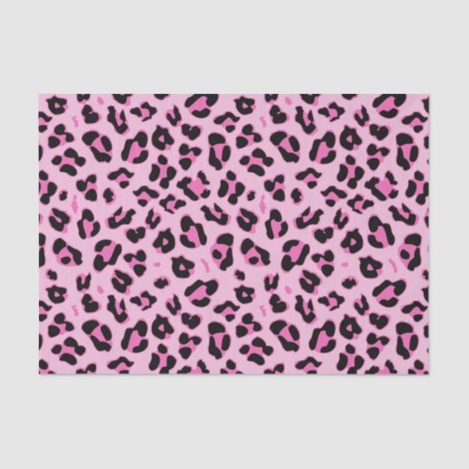 Stijlvol roze luipaard patroon tissuepapier (Voorkant)