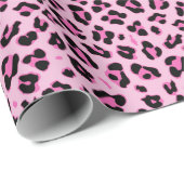 Stijlvol roze luipspatroon cadeaupapier (Rol Hoek)