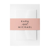 Stijlvol roze met zwarte kalligrafie uitnodigingen wikkel (Voorkant Voorbeeld)