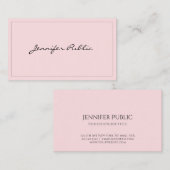 Stijlvol roze minimalistisch professioneel modern  visitekaartje (Voorkant / Achterkant)