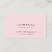 Stijlvol roze minimalistisch professioneel modern  visitekaartje (Achterkant)