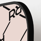 Stijlvol Roze Modern Girly Monogram Initiaal Patro Pickleball Paddle (Links Detail)