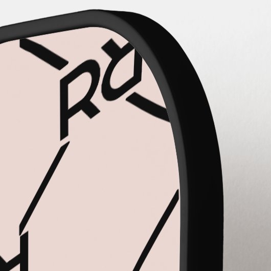 Stijlvol Roze Modern Girly Monogram Initiaal Patro Pickleball Paddle (Links Detail)