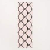 Stijlvol Roze Modern Luxe Girly Monogram Initiaal Yogamat (Voorkant)