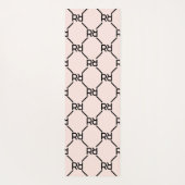 Stijlvol Roze Modern Luxe Girly Monogram Initiaal Yogamat (Achterkant)