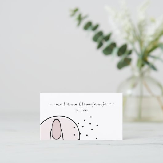 Stijlvol roze moderne maeup Salon Nail Visitekaartje (Staand voorkant)
