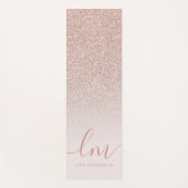 Stijlvol roze ombre chic gepersonaliseerd yogamat (Voorkant)