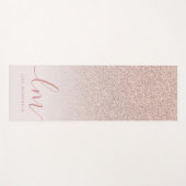 Stijlvol roze ombre chic gepersonaliseerd yogamat (Voorkant (horizontaal))