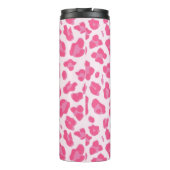 Stijlvol roze op roze luipaard afdrukken | Monogra Thermosbeker (Achterkant)
