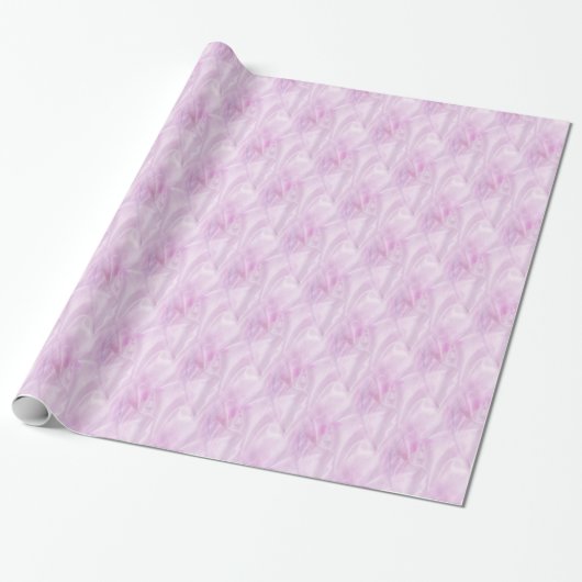 Stijlvol roze patroon cadeaupapier (Uitgerold)