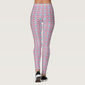 Stijlvol roze pauw veren patroon leggings (Achterkant)