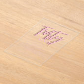 Stijlvol roze script 40e volwassene verjaardag acryl uitnodigingen (Laagn)