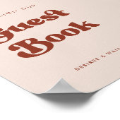 Stijlvol Roze Teken ons gastenboek trouwteken Poster (Hoek)