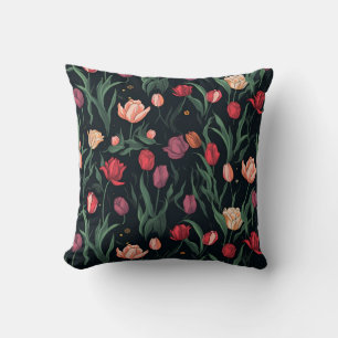 STIJLVOL ROZE TULPENPATROON KUSSEN
