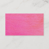 Stijlvol roze Vrouw Fitness Personal Trainer Visitekaartje (Achterkant)